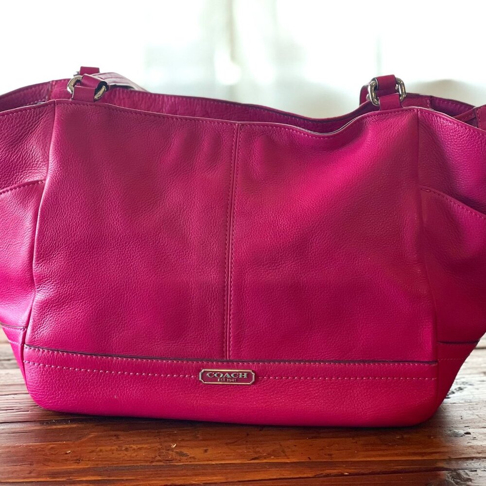 Coach Park Leather Carrie Tote
